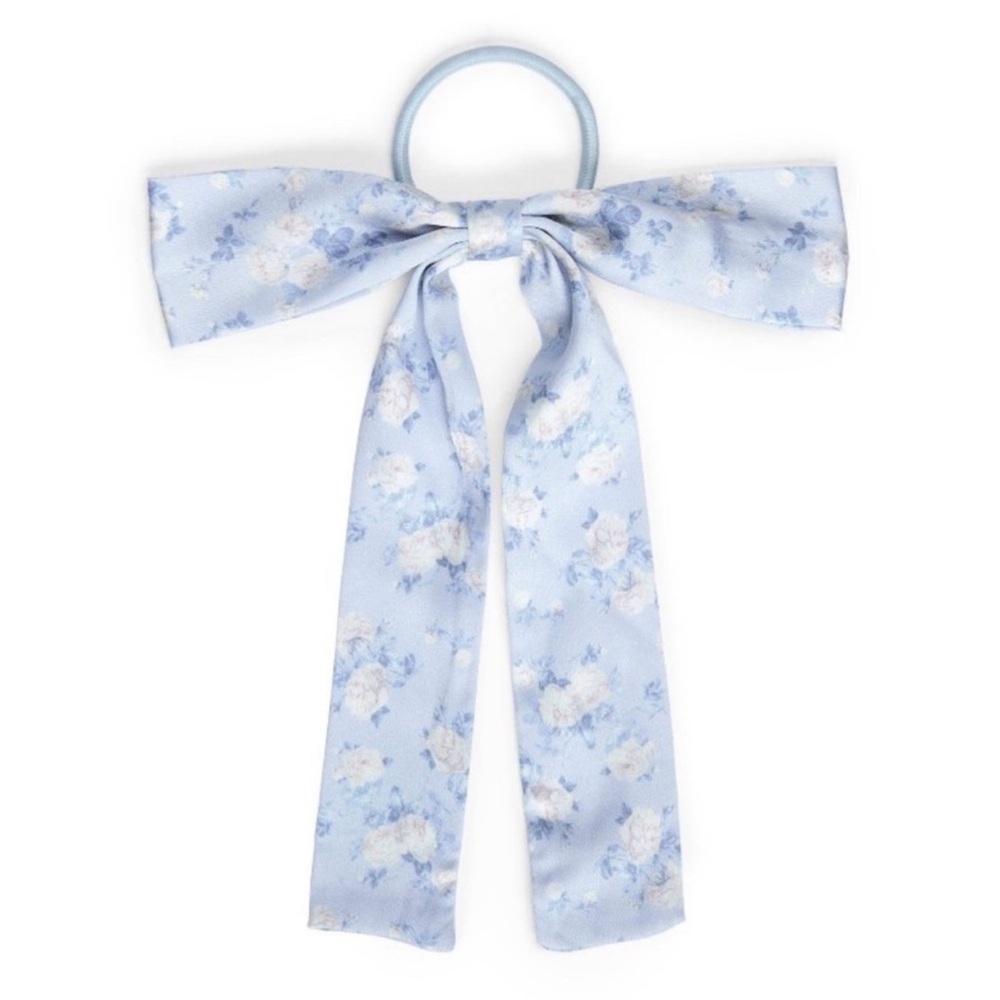 LoveShackFancy Blue Floral Hair Bow